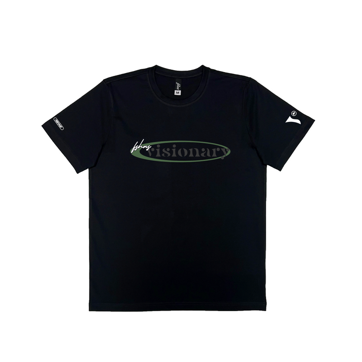 Visionary  Oval  Logo Premium Tee | Black | Olive ,Bl (GL)