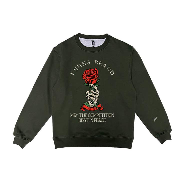 RIP Competition Crewneck | Olive | Red, GoldIP