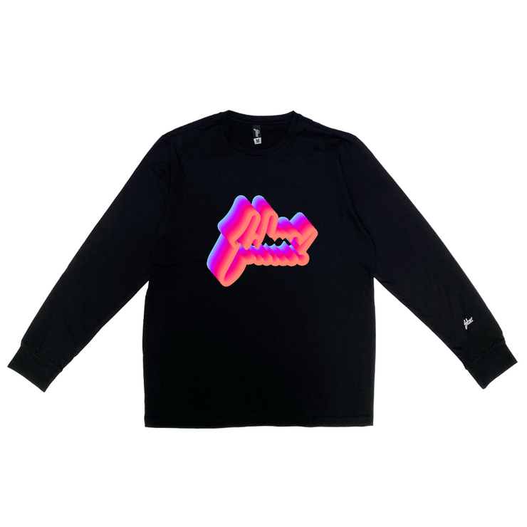 Cyber Style 004 Long  sleeve | Black | Peach, Fucshia, Purple