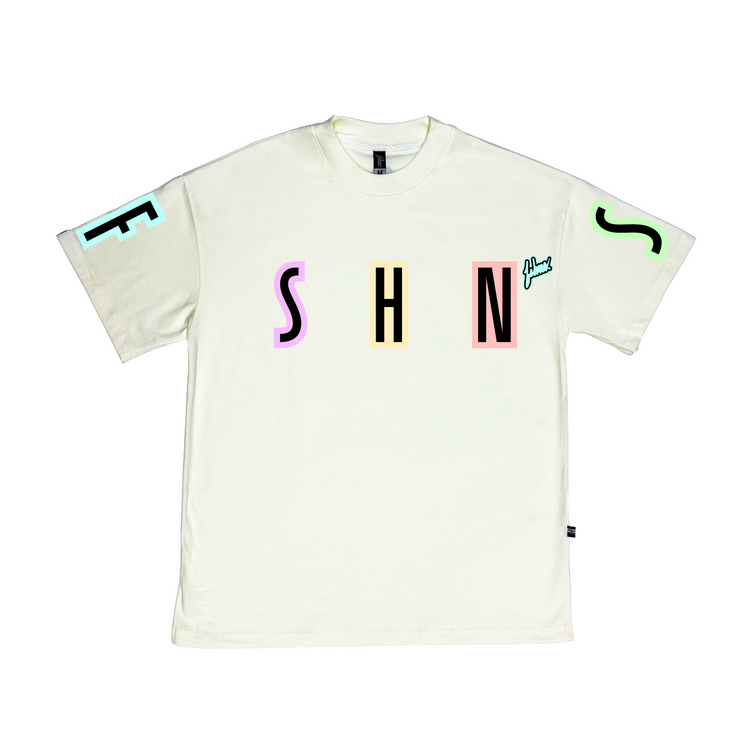 Letter SignsHorizon  Oversize Tee | Vanilla| Pastel Colors   |  FSHNS