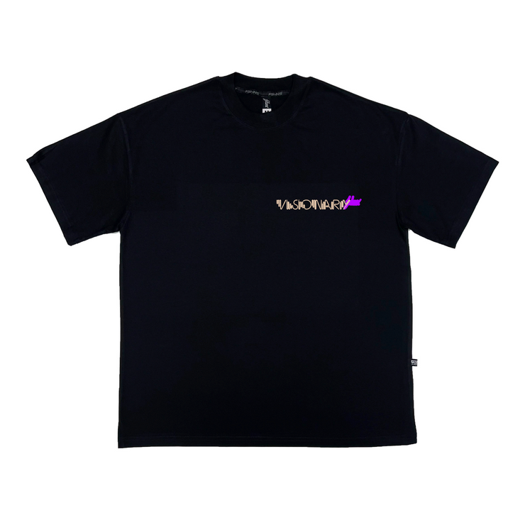 Radar Signal Oversize Tee | Black  | Paso Fino Med Logo |  FSHNS