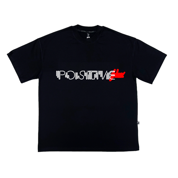 Radar Signal Oversize Tee | Black | White, Red   |  FSHNS