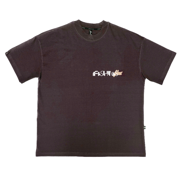 Radar Signal Oversize Tee | Brown   | White, Beige Med. Logo|  FSHNS