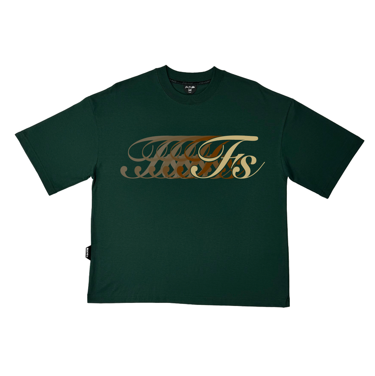 Infinity  Stella Boxy Tee | Pine Green  , Chocolate ,Gold  |  FSHNS