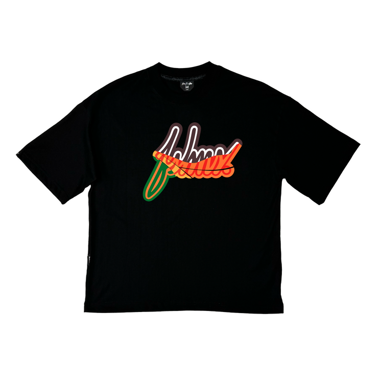 Chopped Big Logo Boxy Tee |Black,  Chocolate, Orange, Green  |  FSHNS