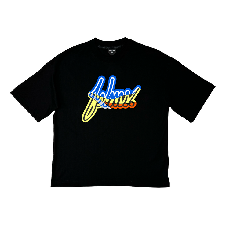 Chopped Big Logo Boxy Tee | Black , Blue, Yellow, Red |  FSHNS