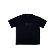Letters Oversize Tee | Black & Black GLITTER  | FSHNS Brigade Vintage