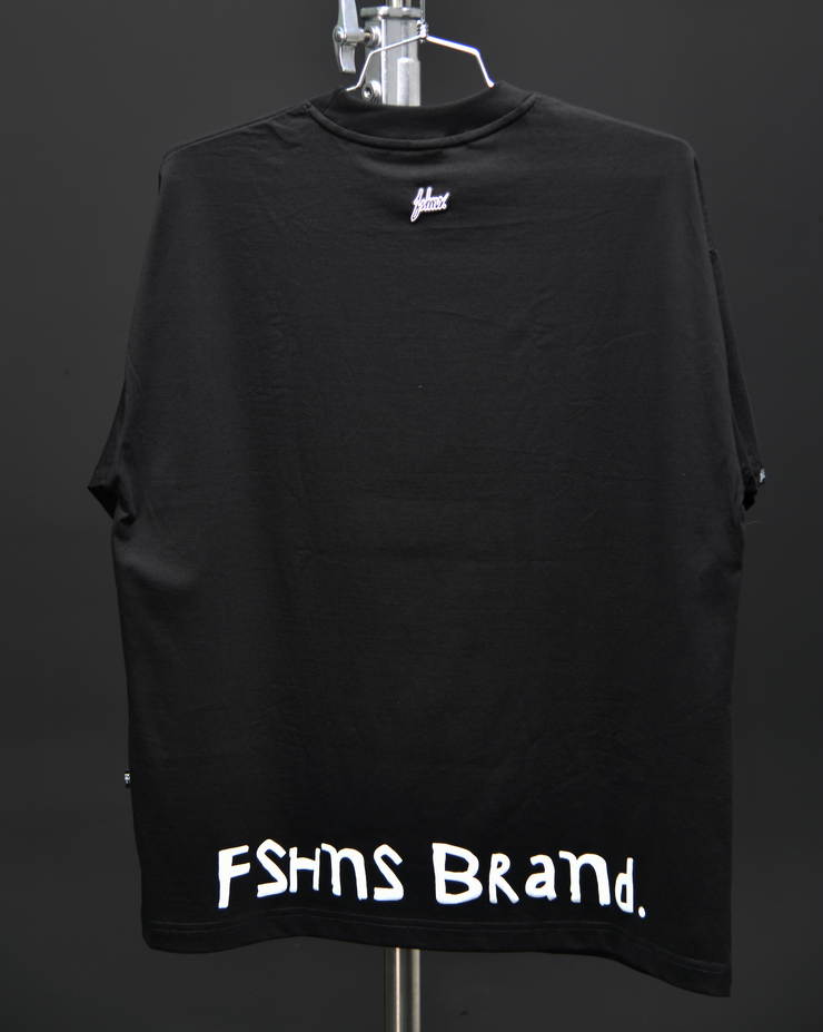 Stone Age Oversize Tee | Black , W. Puff| FSHNS