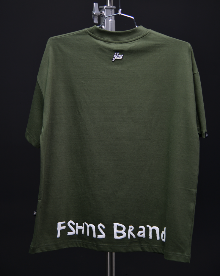 Stone Age Oversize Tee | Olive , W. Puff | FSHNS