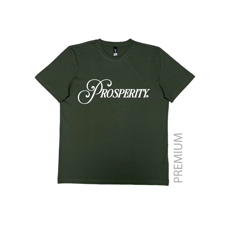 Prosperity Legacy Premium  Tee | Olive  , Glitter White  |  FSHNS