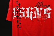 Holy Vice Oversize Tee | Red, Black  | FSHNS Pray Collection