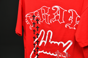 Holy Vice Oversize Tee | Red, Black  | FSHNS Pray Collection