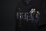 Holy Vice Oversize Tee | Black , Gold Metalic   | FSHNS Pray Collection