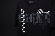 Holy Vice Oversize Tee | Black, White Glitter    | FSHNS Pray Collection