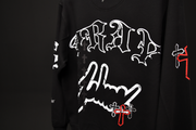 Holy Vice Crewneck| Black, Black Glitter | FSHNS Pray Collection