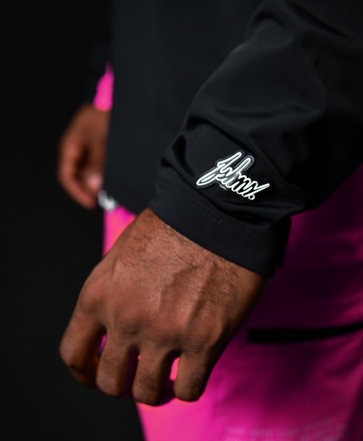 TRIDENT HOODED SHIRT |Black, Hot Pink | FSHNS