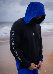TRIDENT HOODED SHIRT| Black, Royal Blue | FSHNS