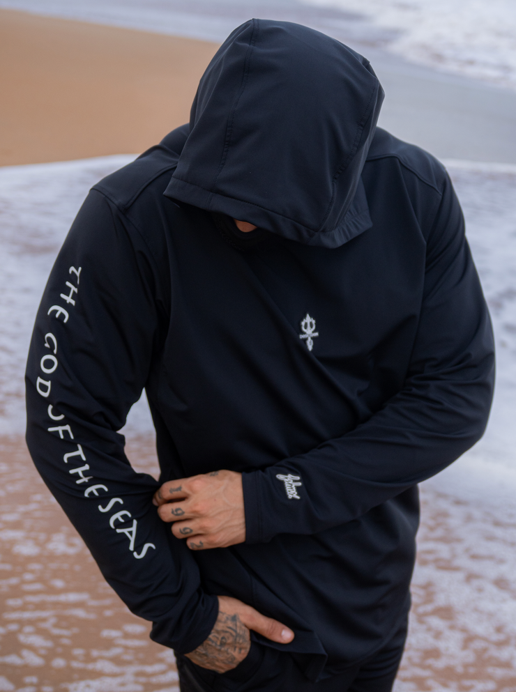 TRIDENT HOODED SHIRT | Black | FSHNS