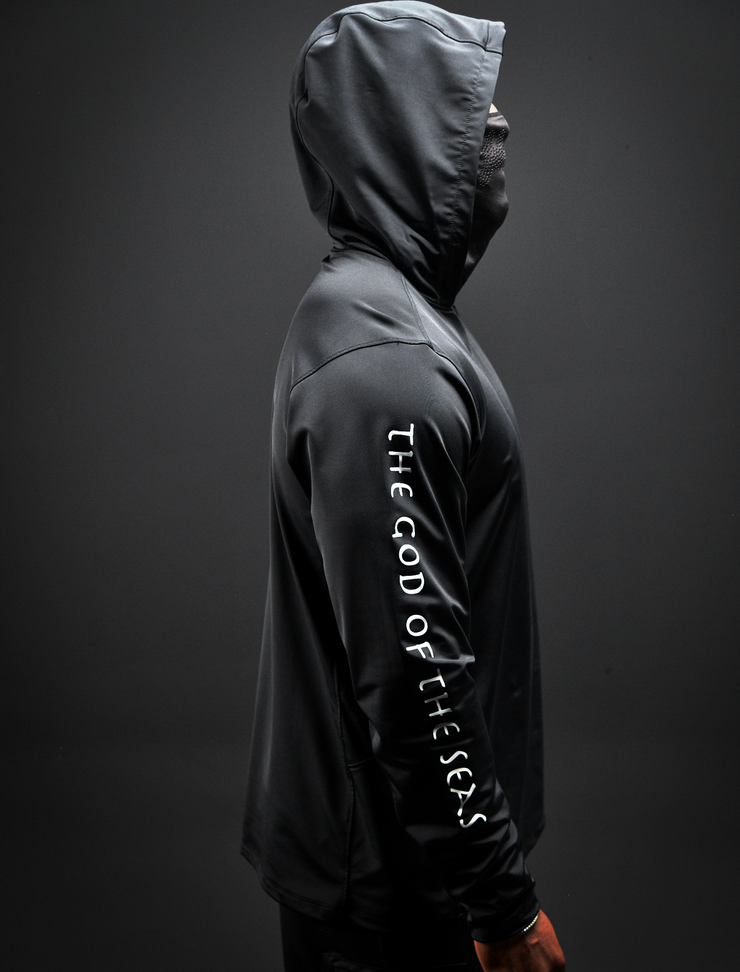 TRIDENT HOODED SHIRT | Black | FSHNS