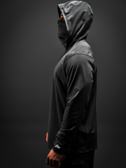 TRIDENT HOODED SHIRT | Black | FSHNS