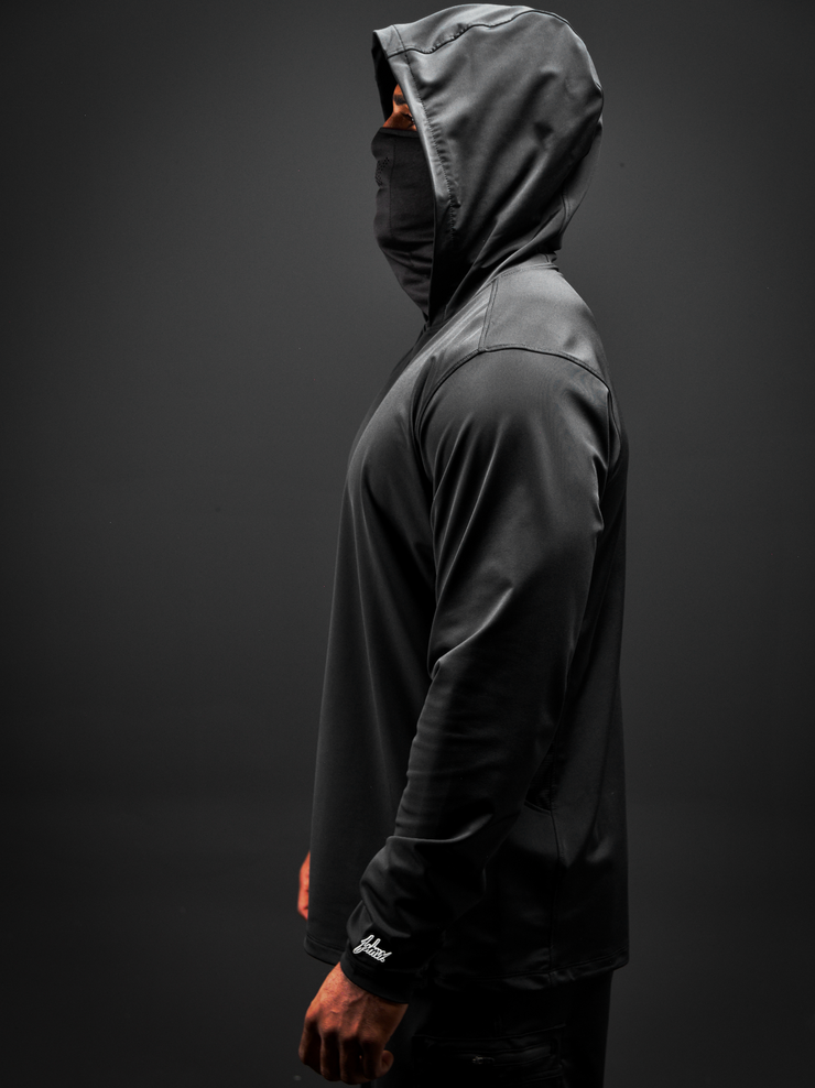TRIDENT HOODED SHIRT | Black | FSHNS
