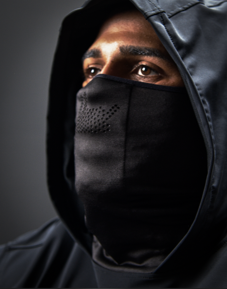 TRIDENT HOODED SHIRT | Black | FSHNS