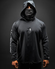 TRIDENT HOODED SHIRT | Black | FSHNS