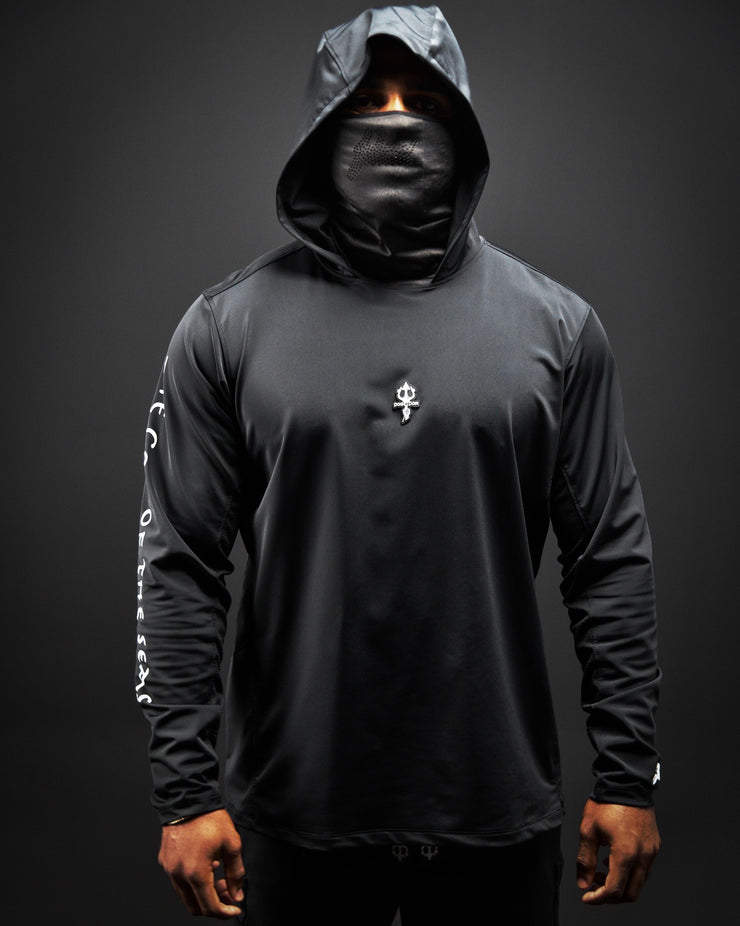 TRIDENT HOODED SHIRT | Black | FSHNS