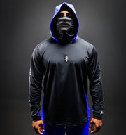 TRIDENT HOODED SHIRT| Black, Royal Blue | FSHNS