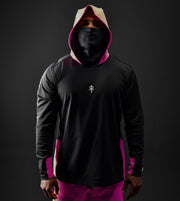 TRIDENT HOODED SHIRT |Black, Hot Pink | FSHNS