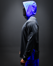 TRIDENT HOODED SHIRT| Black, Royal Blue | FSHNS