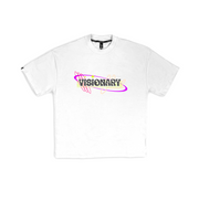 FSHNS OVERSIZE tee | White , Lilac  | Galactic Visionary