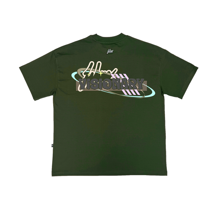 FSHNS OVERSIZE tee | Olive  , Pastel Colors   | Galactic Visionary