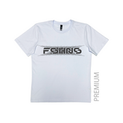 FSHNS Premium Tee | White , Reflective Black|  Robotic Splash