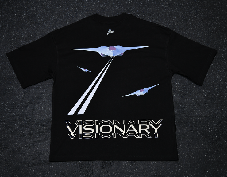 Boxy Tee | BlacK , Reflective  | Laser Jet