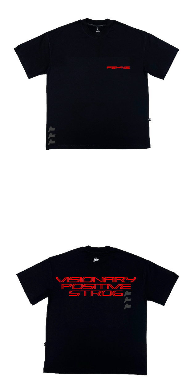FSHNS Oversize tee 01 | Black, Red  | Cyber Style 2025  Collection