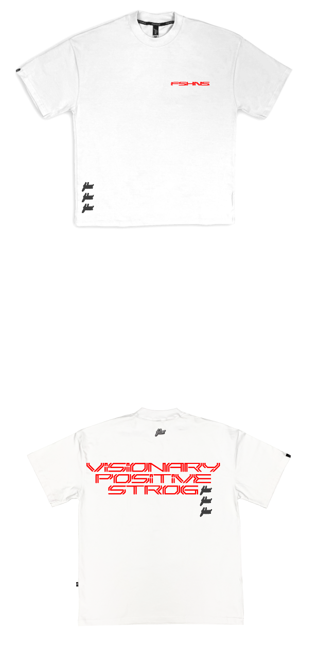 FSHNS Oversize tee 01 | White , Red | Cyber Style 2025  Collection