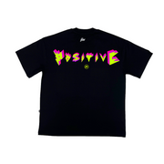 Powerful Positive Oversize Tee | Black  | Yellow Neon, Fuchsia |  FSHNS