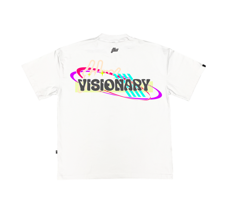 FSHNS OVERSIZE tee | White , Lilac  | Galactic Visionary