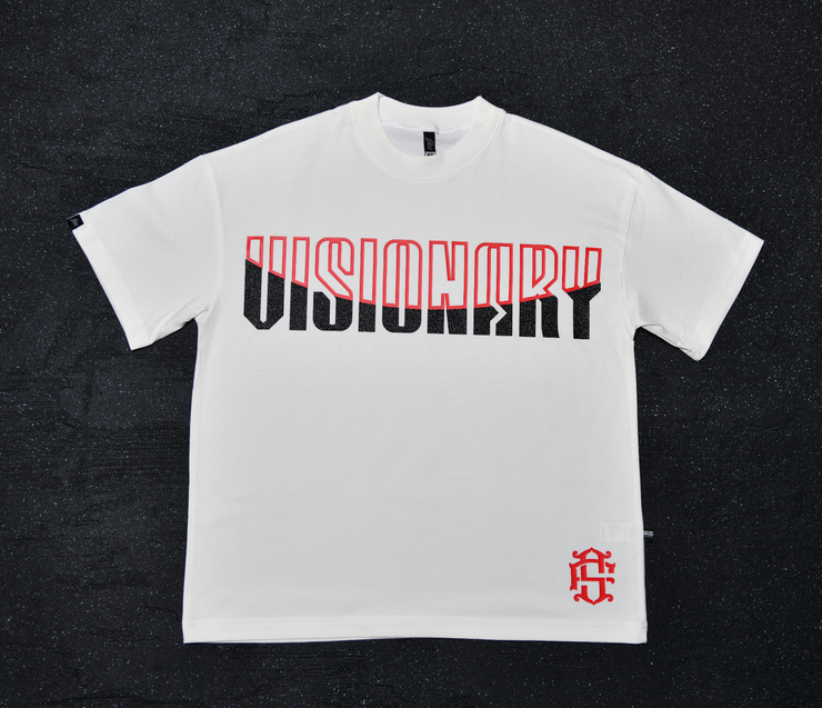 Oversize tee | Vanilla , Glitter | Stroke  Visionary Collection