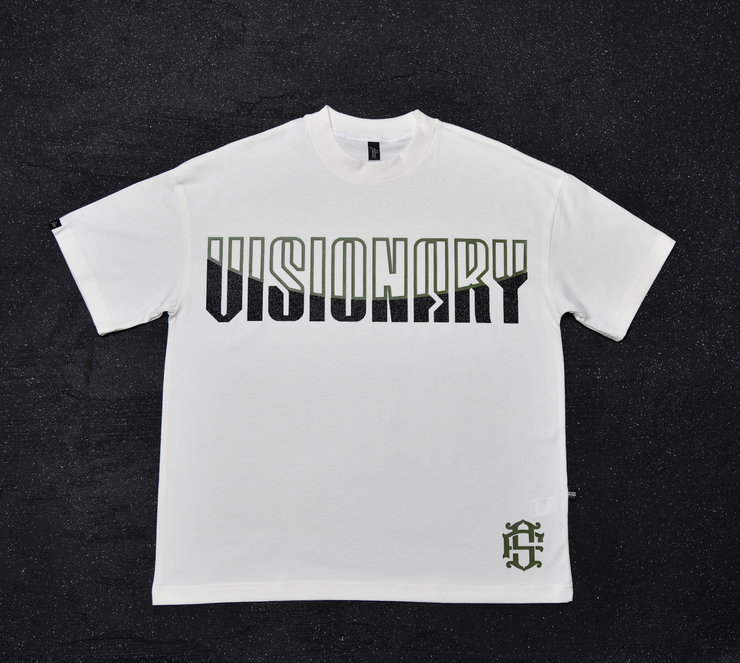 Oversize tee | Vanilla , Green, Glitter | Stroke  Visionary Collection