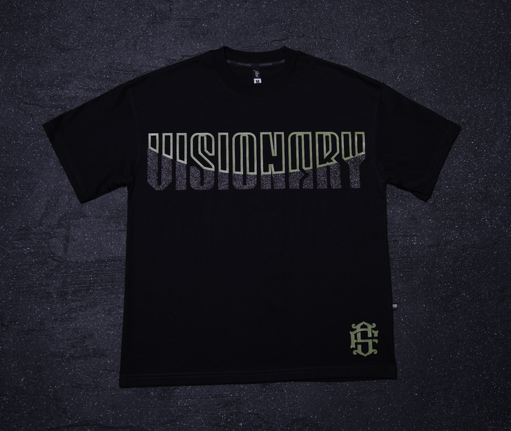 Oversize tee | Black, Green , Glitter | Stroke  Visionary Collection