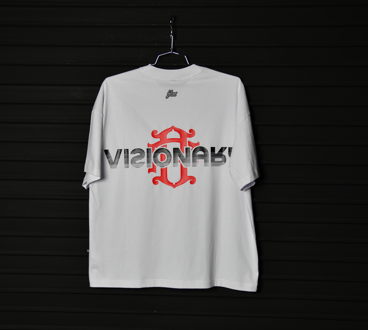 Logo Oversize tee | White, Red  | Zorath Visionary Collection