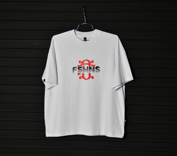 Logo Oversize tee | White, Red  | Zorath Visionary Collection