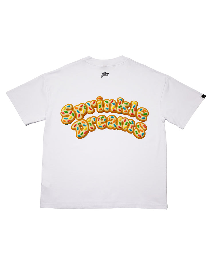 Sprinkle Dreams Oversize tee | White , Yellow |  FSHNS