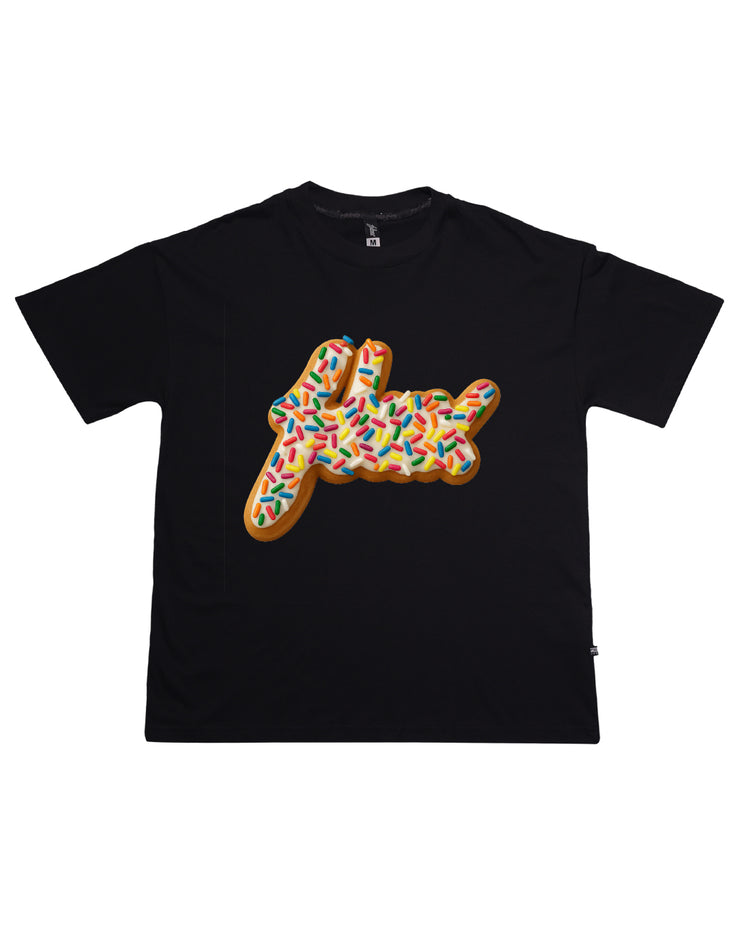 Sprinkle Dreams Oversize tee | Black , Yellow |  FSHNS
