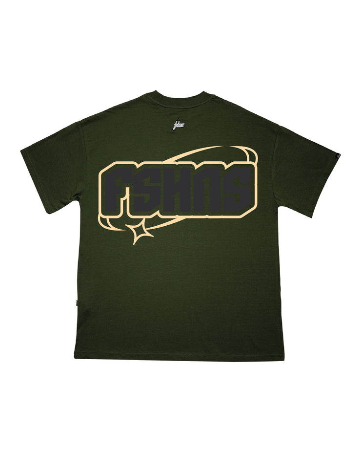 Star Oversize tee | Olive, Bl. Gl, Gold  |  FSHNS