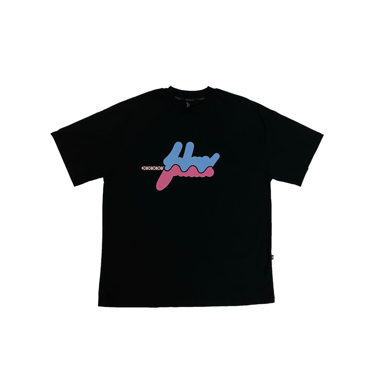 TWO FLAVORS  OVERSIZE  | BLACK   | LIGHT BLUE AND PINK