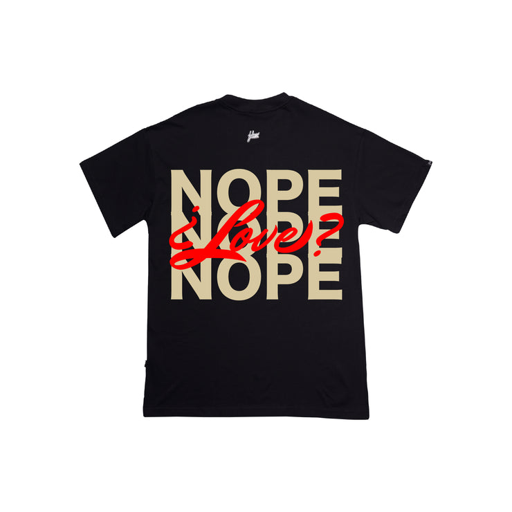 NOPE Oversize Tee | BLACK, Beige, Red |  Valentine Hearths | FSHNS