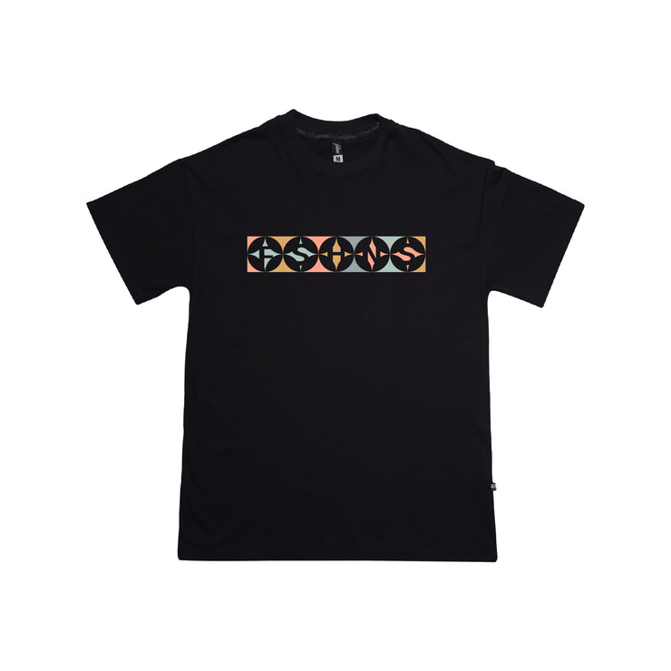 Vintage Floral Oversize tee | Black, Multicolor (Doble) | FSHNS